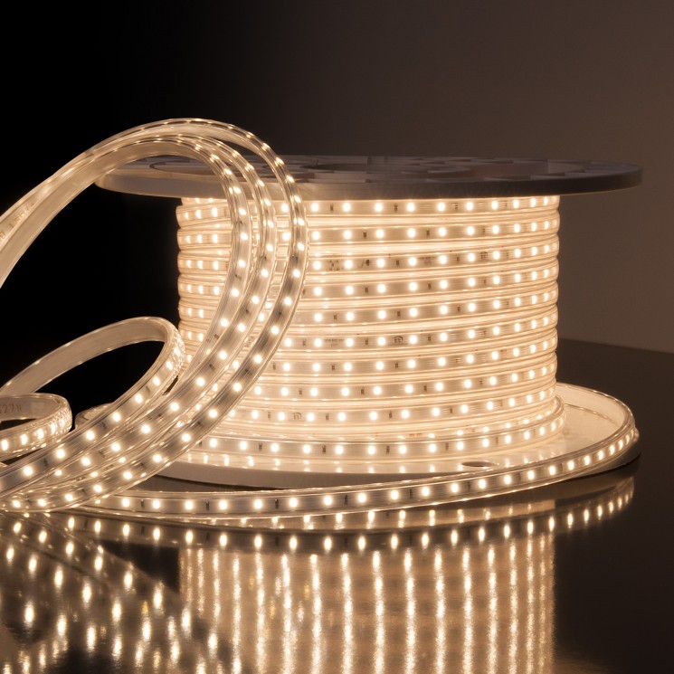 Лента светодиодная Elektrostandard LS010 220V 9,6W 60Led 2835 IP65, белый 4200К 50м