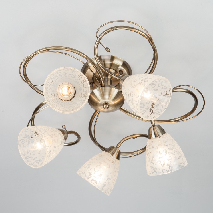 Потолочный светильник Eurosvet 30130/5 античная бронза Natalie