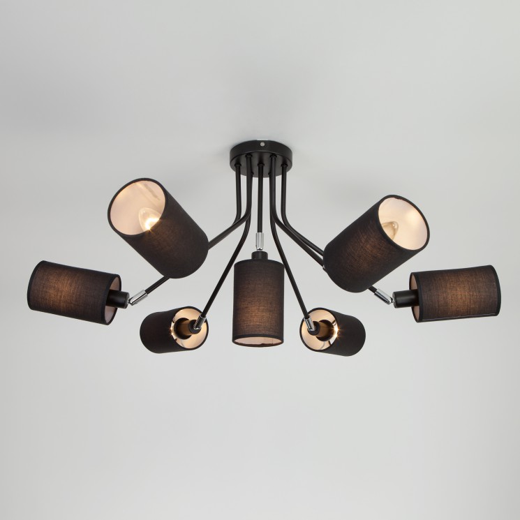 Потолочный светильник Eurosvet 70072/7 черный Duetto