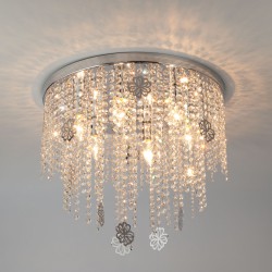 Потолочный светильник  Eurosvet Flower 10083/6 хром/прозрачный хрусталь Strotskis