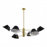 Светильник подвесной EVOLUCE Латунь/Черный, Белый E14 6*60W          SLE1253-343-06