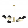 Светильник подвесной EVOLUCE Латунь/Черный, Белый E14 6*60W          SLE1253-343-06
