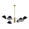 Светильник подвесной EVOLUCE Латунь/Черный, Белый E14 6*60W          SLE1253-343-06