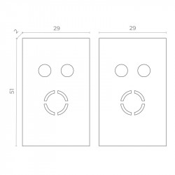 Торцевая заглушка SKYFLAT (2 шт) ST Luce Белый         ST068.509.13