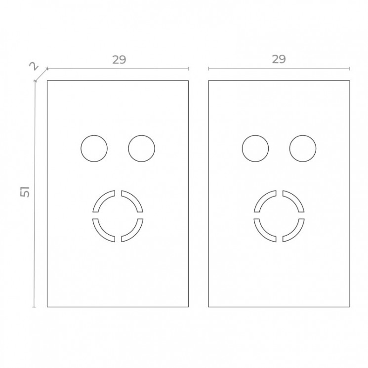 Торцевая заглушка SKYFLAT (2 шт) ST Luce Белый         ST068.509.13