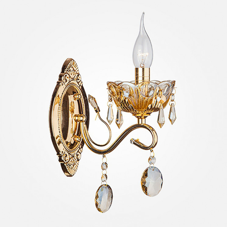Бра Eurosvet 10037/1 золото/тонированные хрусталь Strotskis ТЕОДОРА