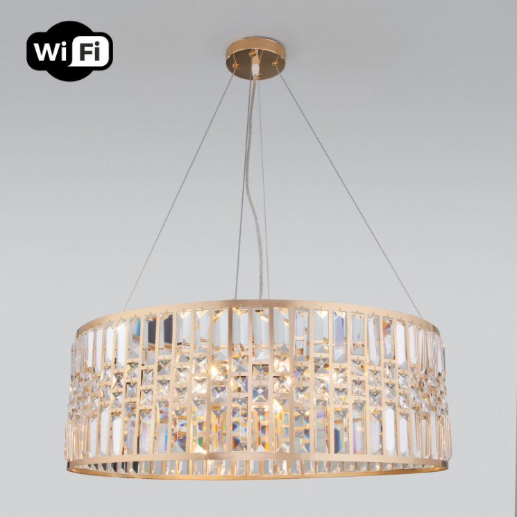 Подвесная люстра Eurosvet 10125/8 золото/прозрачный хрусталь Strotskis Smart (10116/8) Lory