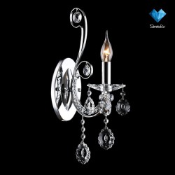 Бра Eurosvet 10048/1 хром/прозрачный хрусталь Strotskis