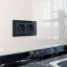 Розетка двойная с заземлением черный матовый Werkel W1172008 (WL08-SKG-02-IP20)