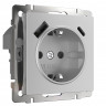 Розетка с быстрой зарядкой USB Type A+С серебряная W1171706 Werkel