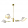 Светильник подвесной EVOLUCE Латунь/Белый E14 4*60W           SLE1253-353-04
