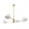 Светильник подвесной EVOLUCE Латунь/Белый E14 4*60W           SLE1253-353-04