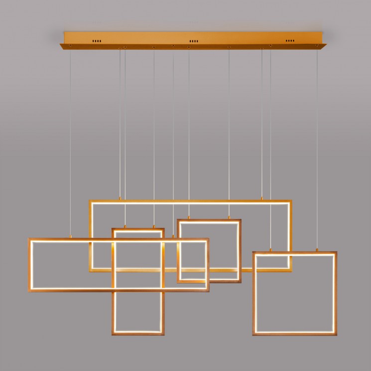 Подвесной светодиодный светильник с пультом управления Eurosvet Direct 90178/5 золото