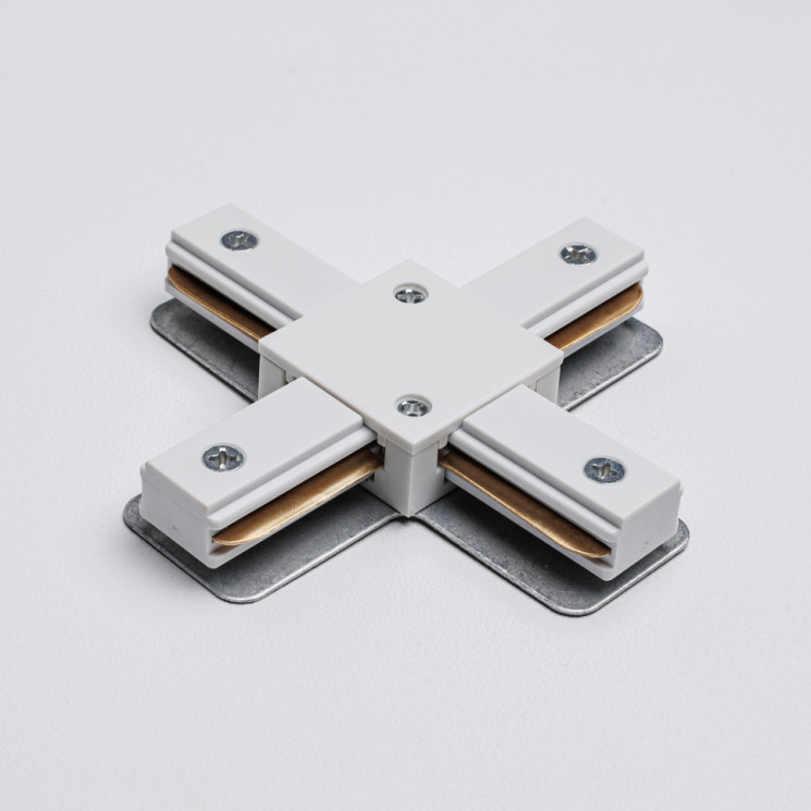 Х-коннектор для однофазного трекового шинопровода MKA-004-1 Белый Mikami Basic