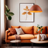 Подвесной светильник TK Lighting FARO/Фаро 10260 Faro Диаметр 50 см Высота 170 см 1хЕ27 оранжевый металл