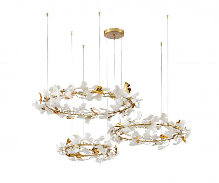 Kink Light 07868-100+80+60P,36 Люстра Сири латунь d100+80+60 h120 G9 27*5W  (Led лампы в комплекте)