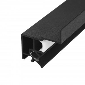 Парящий профиль под натяжной ПВХ потолок ST-Luce Черный Длина 2 000мм   ST038.429.01