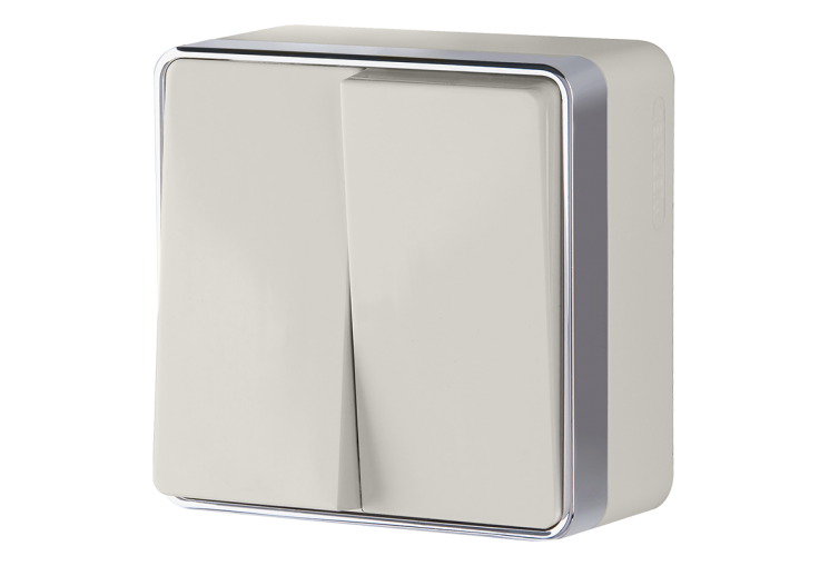 Выключатель  двухклавишный  Gallant слоновая кость Werkel W5020003 (WL15-03-01)