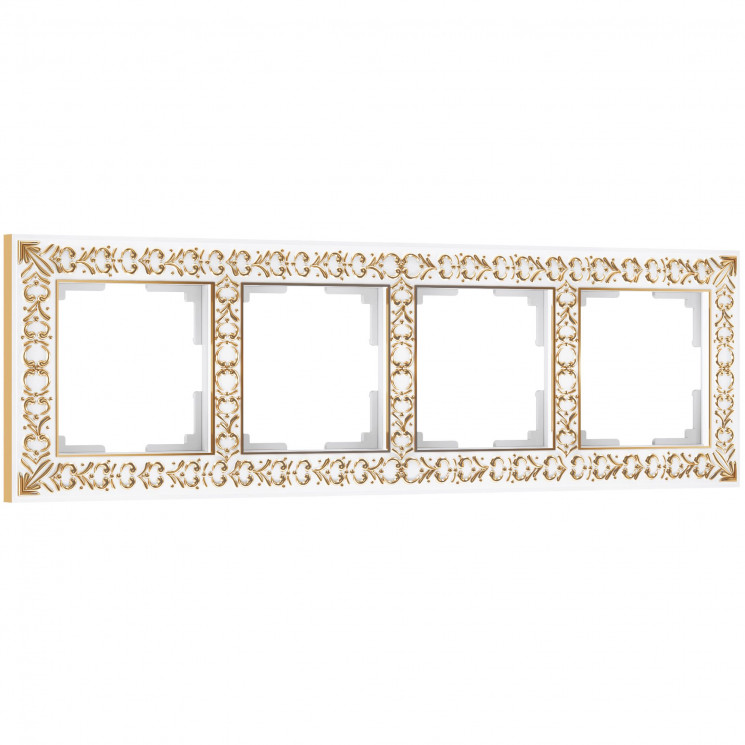 Рамка на 4 поста (белое золото) W0041523 Werkel