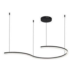 Светильник подвесной ST Luce черный/прозрачный LED 1*65W 4000K         SL1018.403.01