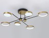 Потолочный светильник Ambrella Light FL5157/6 BK/GD золото 84W 3000K/4200K/6400K 1100*1000*265 (ПДУ ИК)