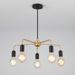 Подвесной светильник  Eurosvet Mikko 70053/5 черный/золото