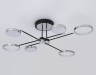 Потолочный светильник Ambrella Light FL5155/6 BK/CH черный/хром 84W 3000K/4200K/6400K 1100*1000*265 (ПДУ ИК)
