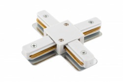 Соединитель для шинопровода X-образный, белый Denkirs TR1104-WH