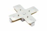 Соединитель для шинопровода X-образный, белый Denkirs TR1104-WH