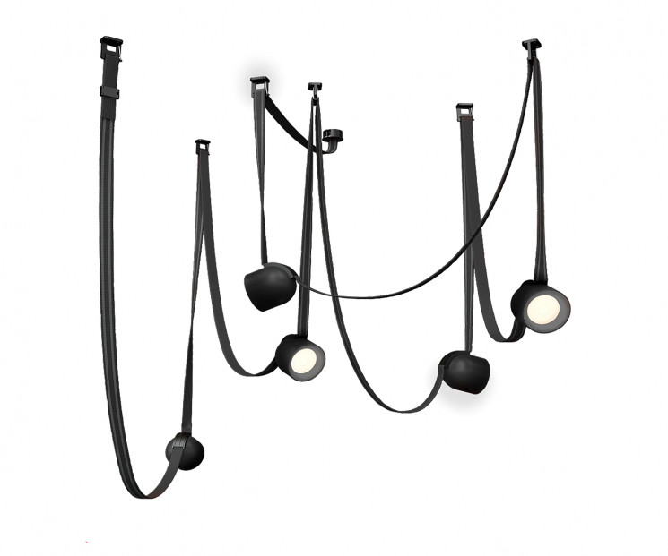 Kink Light 6428K,19 Комплект ременной трековой системы Сатори черный w100*40 h150 Led 5*9W (4000K)