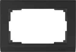 Рамка для двойной розетки черный Werkel W0081808 (WL04-Frame-01-DBL-black)Stark