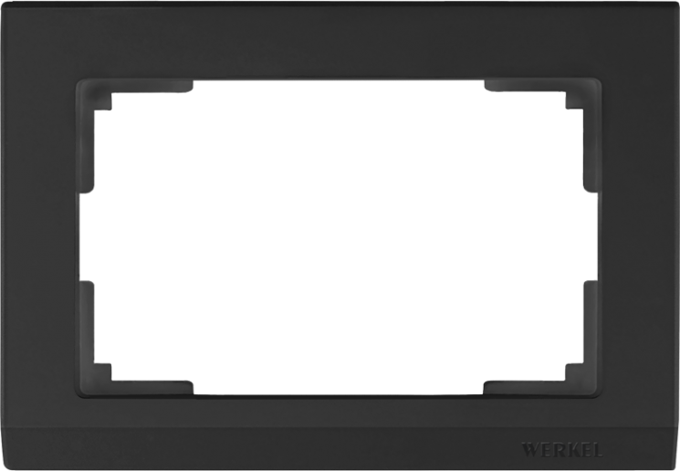 Рамка для двойной розетки черный Werkel W0081808 (WL04-Frame-01-DBL-black)Stark