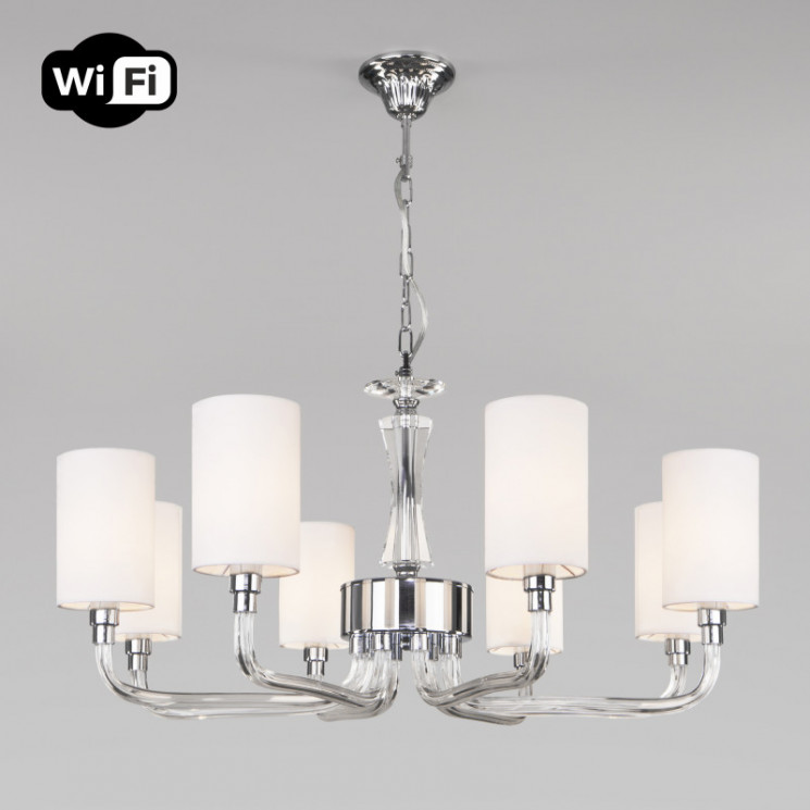 Подвесная люстра Eurosvet 60120/8 хром Smart (60112/8) CATANIA