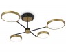 Потолочный светильник Ambrella Light FL5153/4 BK/GD золото 56W 3000K/4200K/6400K 742*742*222 (ПДУ ИК)