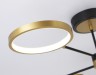Потолочный светильник Ambrella Light FL5153/4 BK/GD золото 56W 3000K/4200K/6400K 742*742*222 (ПДУ ИК)