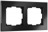 Рамка на 2 поста Werkel W0021708 черный алюминий
