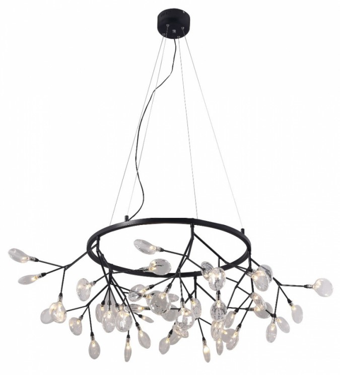 Люстра Crystal Lux EVITA SP45 BLACK/TRANSPARENT