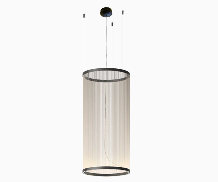Подвес Kink Light Сайфи черный d37 h73-150 Led 30Вт (3000K)