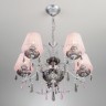 Подвесной светильник Eurosvet 10086/5 серебро/дымчатый хрусталь Strotskis Rosetta
