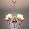 Подвесной светильник Eurosvet 10086/5 серебро/дымчатый хрусталь Strotskis Rosetta