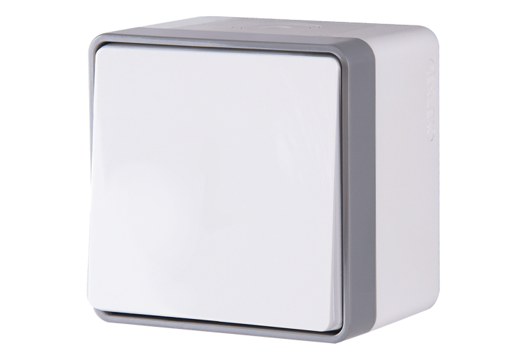 Выключатель одноклавишный влагозащищенный Gallant белый Werkel W5010201 (WL15-01-02)