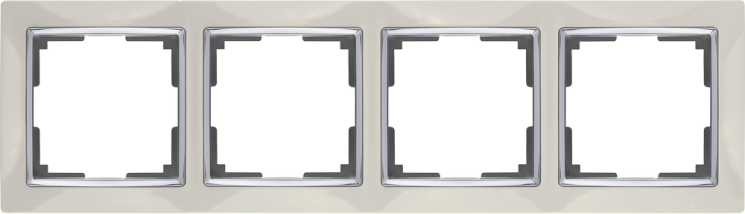 Рамка на 4 поста слоновая кость Werkel W0041903 (WL03-Frame-04-ivory Snabb)