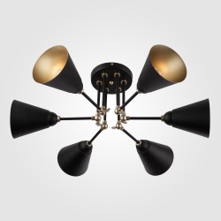 Потолочный светильник  Eurosvet Nigella 70052/6 черный/золото
