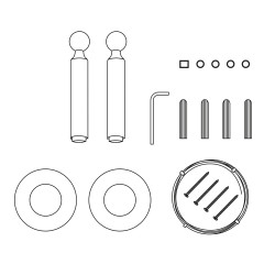 Монтажный комплект для тросовой световой системы ST Luce Черный        ST963.409.00