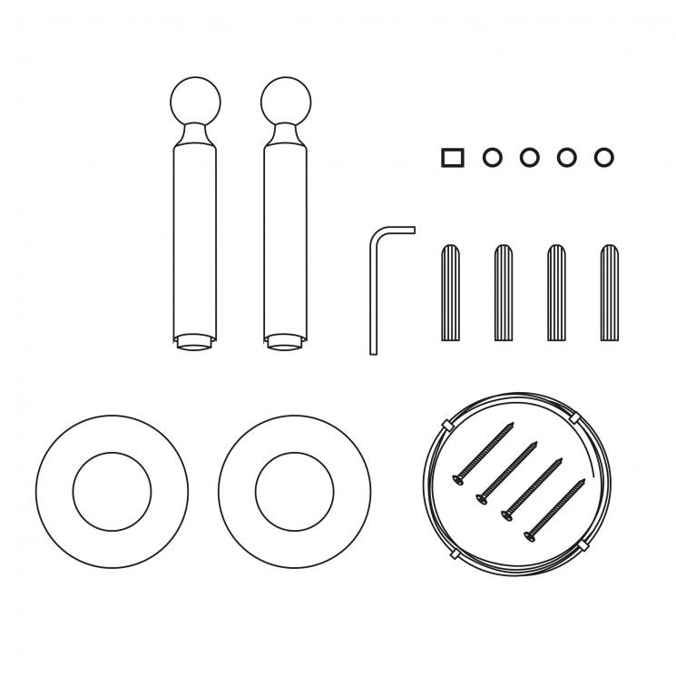 Монтажный комплект для тросовой световой системы ST Luce Черный        ST963.409.00