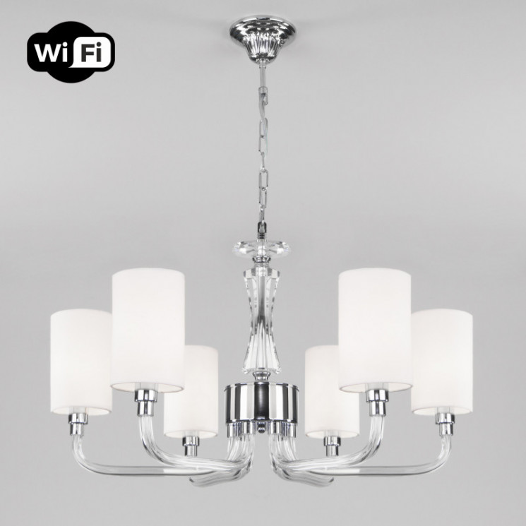 Подвесная люстра Eurosvet 60120/6 хром Smart (60112/6) CATANIA