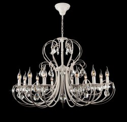 Люстра Eurosvet 3305/12 белый с золотом/прозрачный хрусталь Strotskis