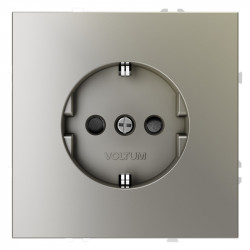 Розетка встраиваемая S70 с заземлением и защитными шторками, 16А VOLTUM VLS040204 шелк