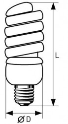 Лампа люминесцентная спираль BSMFU-6 40W