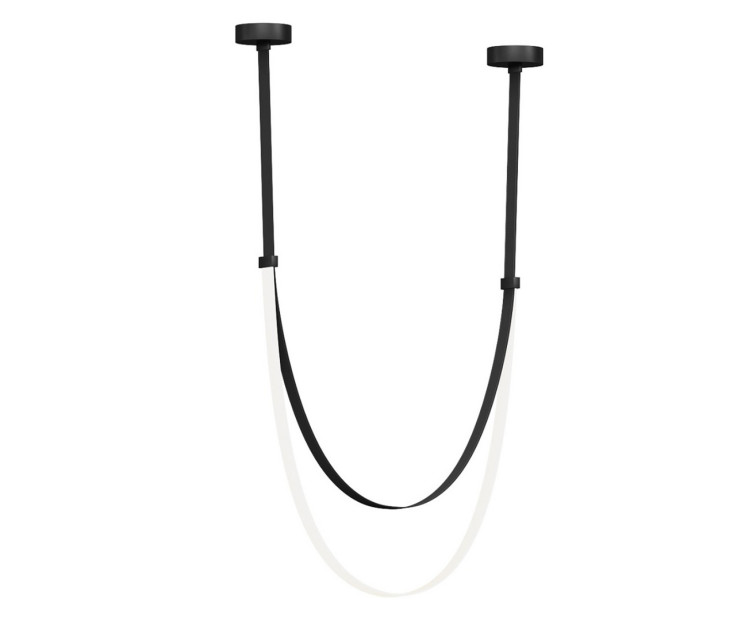 Подвес Kink Light 07689A-210,19 Лирд черный h210 (длина ремня 420см) Led 132Вт (4000K)